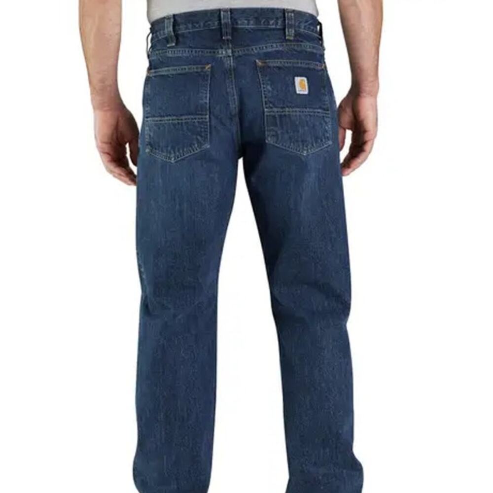 Carhartt Men's Jeans Straight Fit 40x34 Medium Wash Tapered Rugged Flex 102807